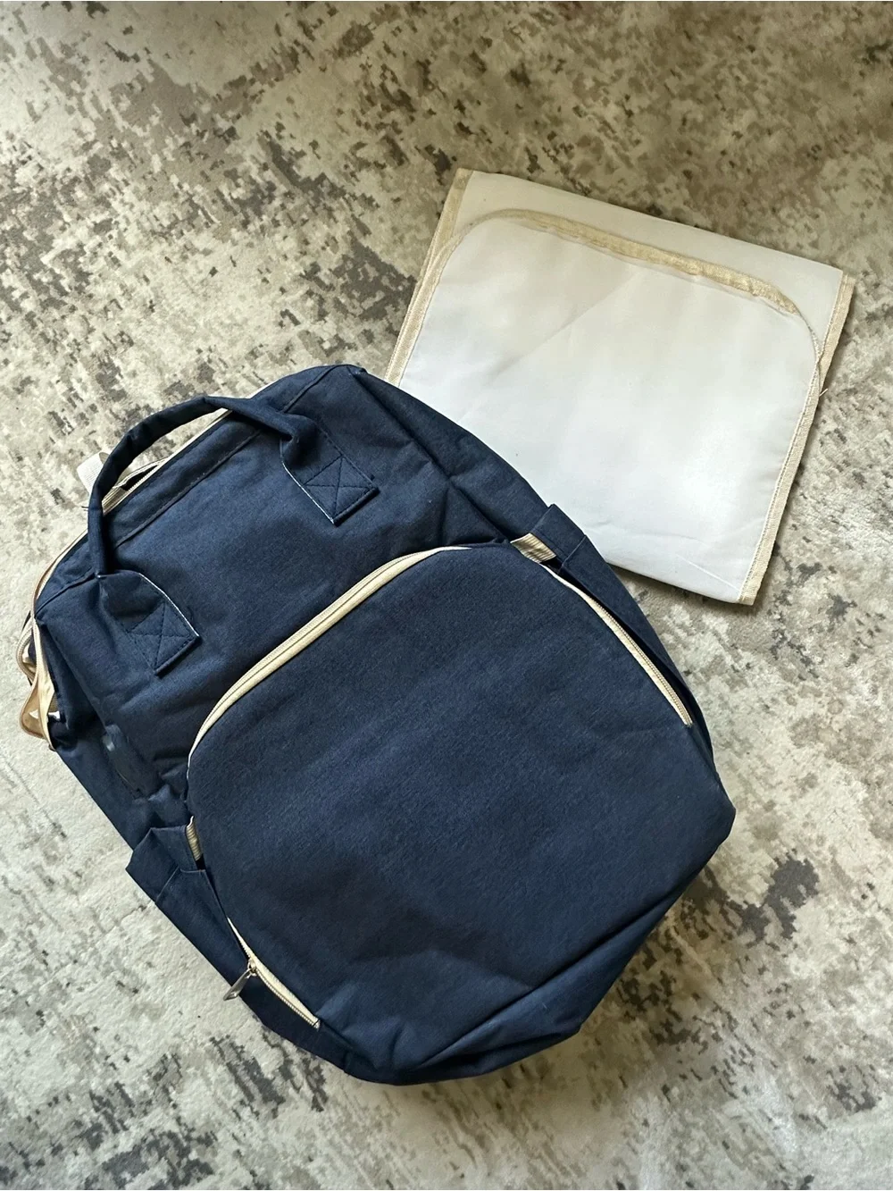 Moms And Dads Navy Blue Baby Backpack Diaper Bag